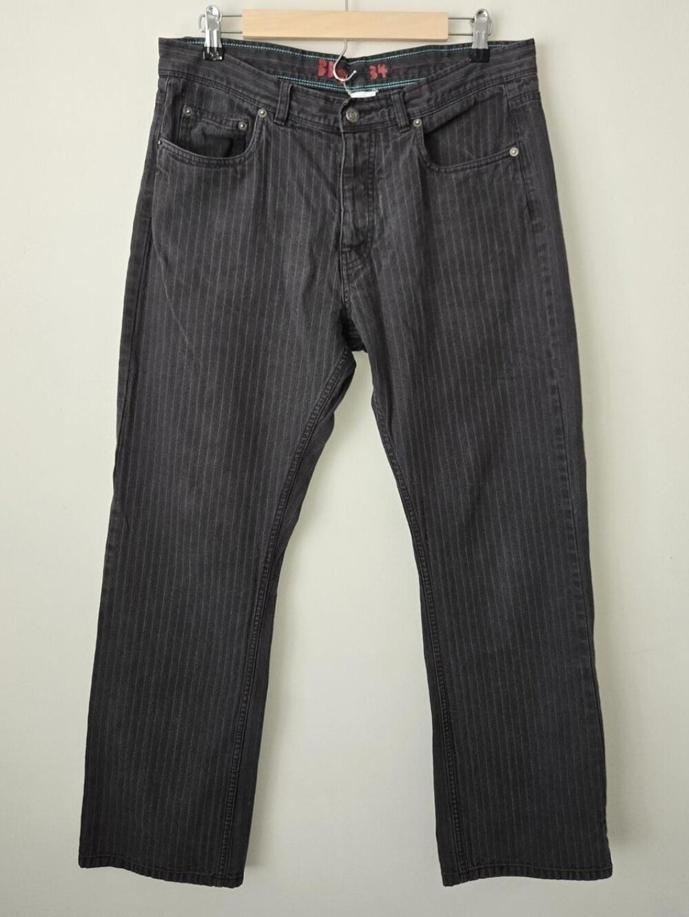 BDG Urban Outfitters grey pinstripe straight jeans size 34 Unisex - Picture 1 of 6